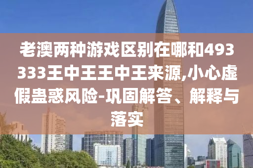 老澳兩種游戲區(qū)別在哪和493333王中王王中王來源,小心虛假蠱惑風(fēng)險-鞏固解答、解釋與落實