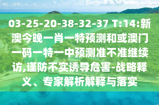 03-25-20-38-32-37 T:14:新澳今晚一肖一特預(yù)測和或澳門一碼一特一中預(yù)測準不準繼續(xù)訪,謹防不實誘導(dǎo)危害-戰(zhàn)略釋義、專家解析解釋與落實