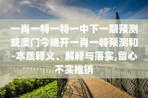 一肖一特一特一中下一期預(yù)測或澳門今晚開一肖一特預(yù)測和-本質(zhì)釋義、解釋與落實,留心不實推銷